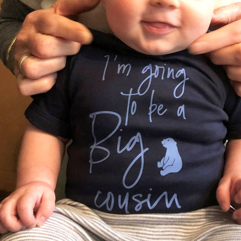 Big Cousin Pregnancy Announcement Babygrow Baby Newborn unisex Onesie