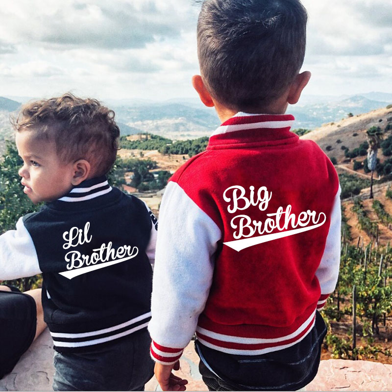 Personalized Varsity Jacket for Big Bro Lil Sis Custom Sports Jacket