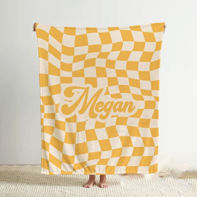 Personalized Vintage Rustic Style Blanket with Name Birthday Anniversary Gift