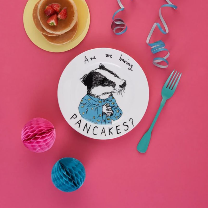 Are We Having Pancakes Pancakes Go Here Side Plate Baby or Family Gift