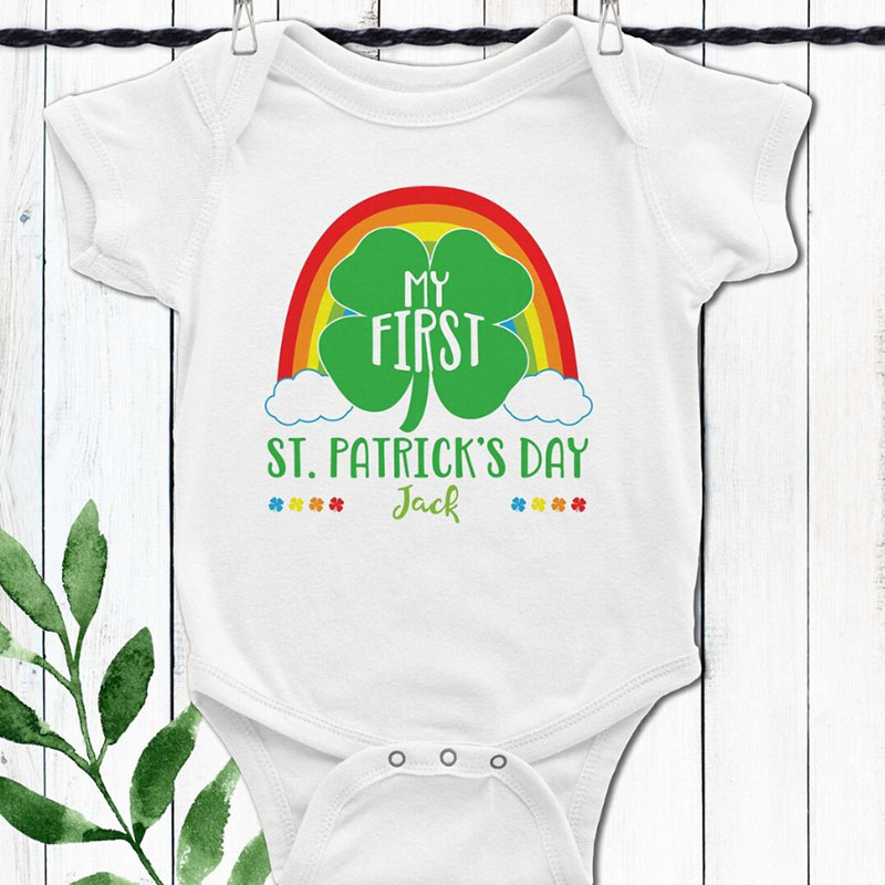 My First St Patricks Day Outfit for Baby Onesie