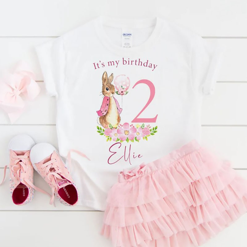 Personalised Flopsy Rabbit Peter Baby Onesie