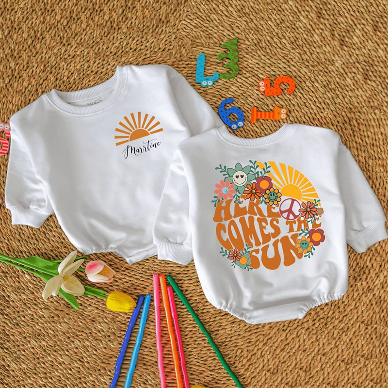 Retro Sun Romper Here Comes The Sun Romper