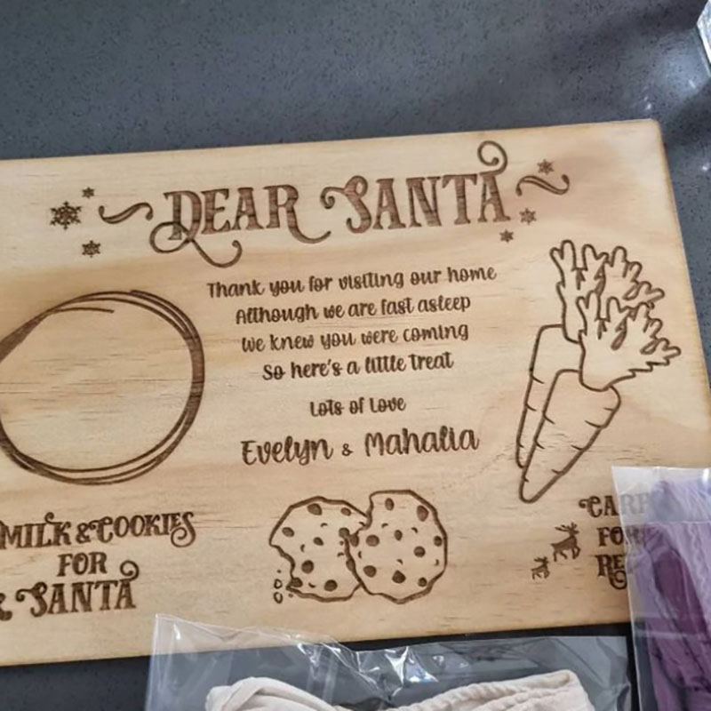 Personalised Dear Santa Treat Tray Santa Board Santa's Tray Milk for Santa Board
