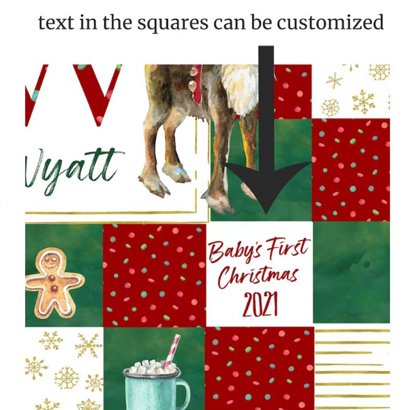 Monogrammed Throw Personalized Blanket Christmas Gift Idea Santa Personalized Blanket