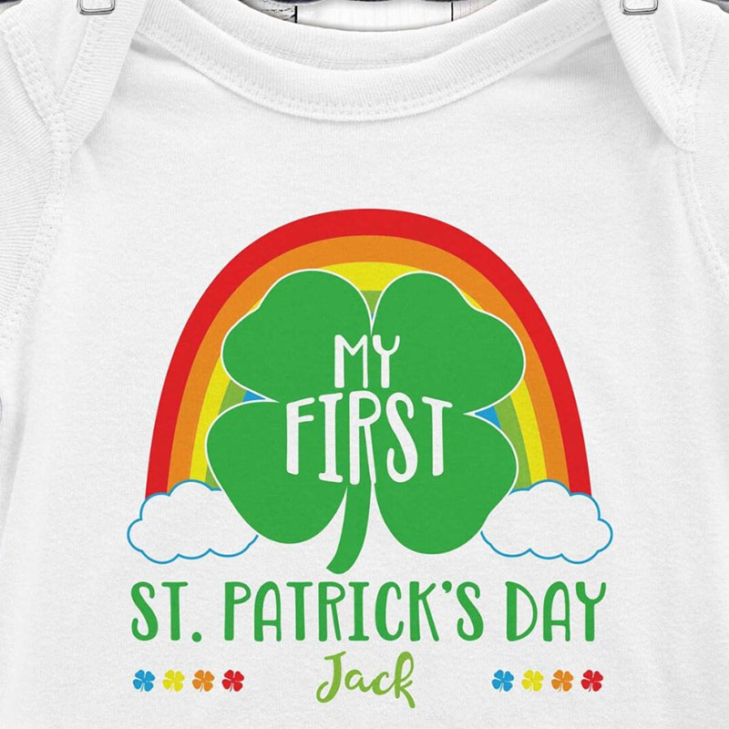 My First St Patricks Day Outfit for Baby Onesie
