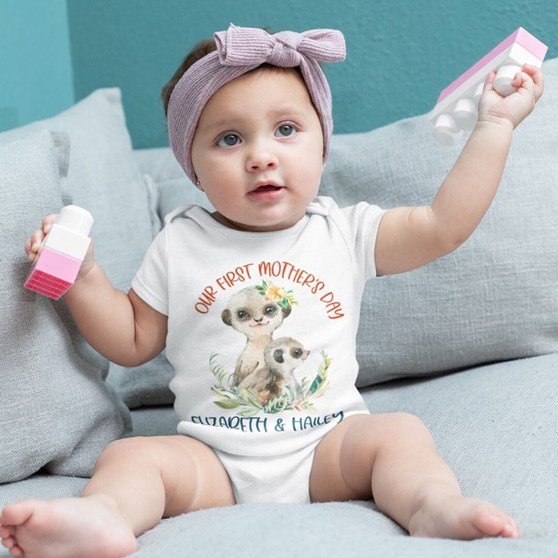 Personalized First Time Matching Mom and Baby Tee