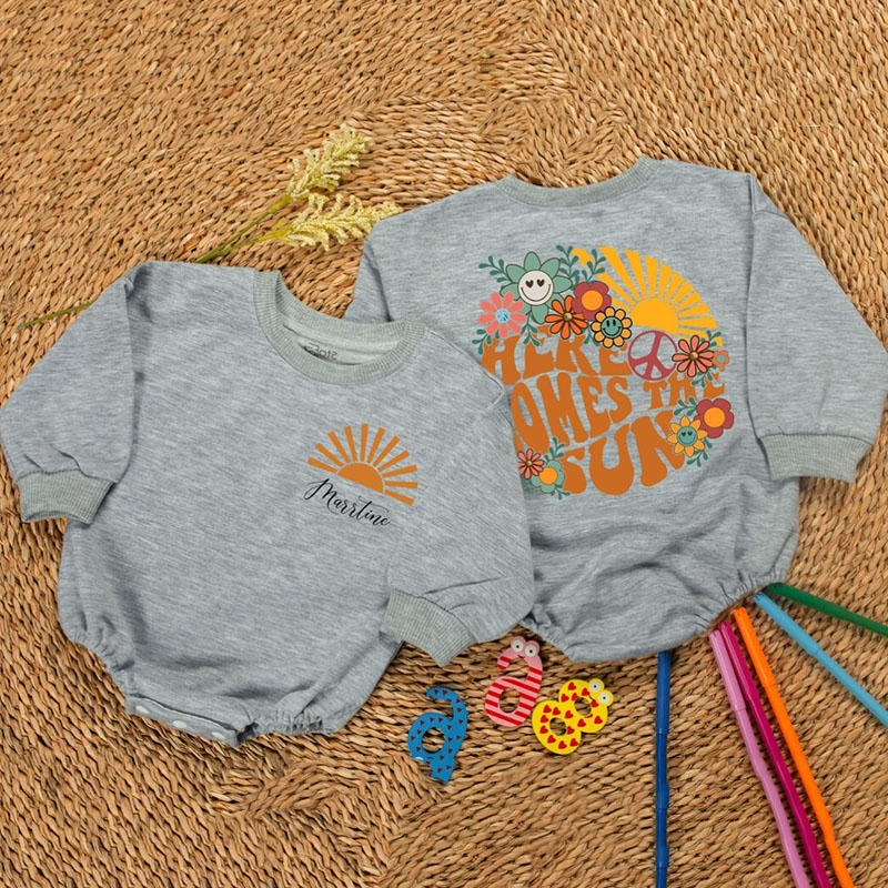 Retro Sun Romper Here Comes The Sun Romper