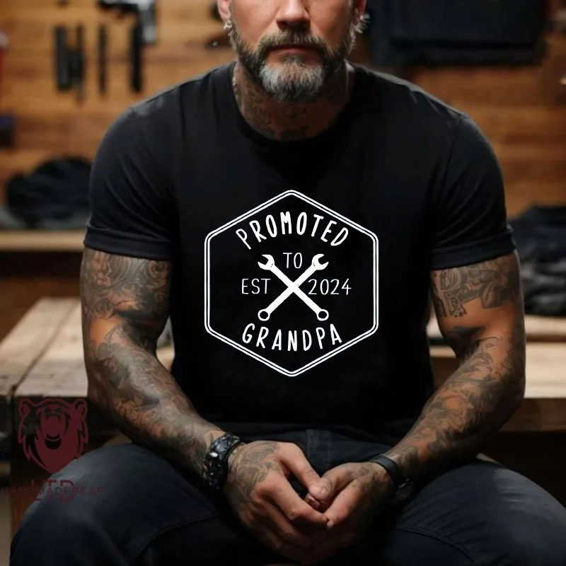 Promoted to Grandpa 2024 Pregnancy Announcement TShirt