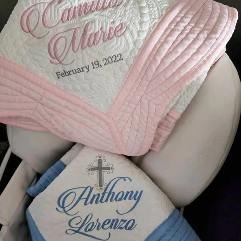 Personalized Baptism Gift Blanket Baby Gift