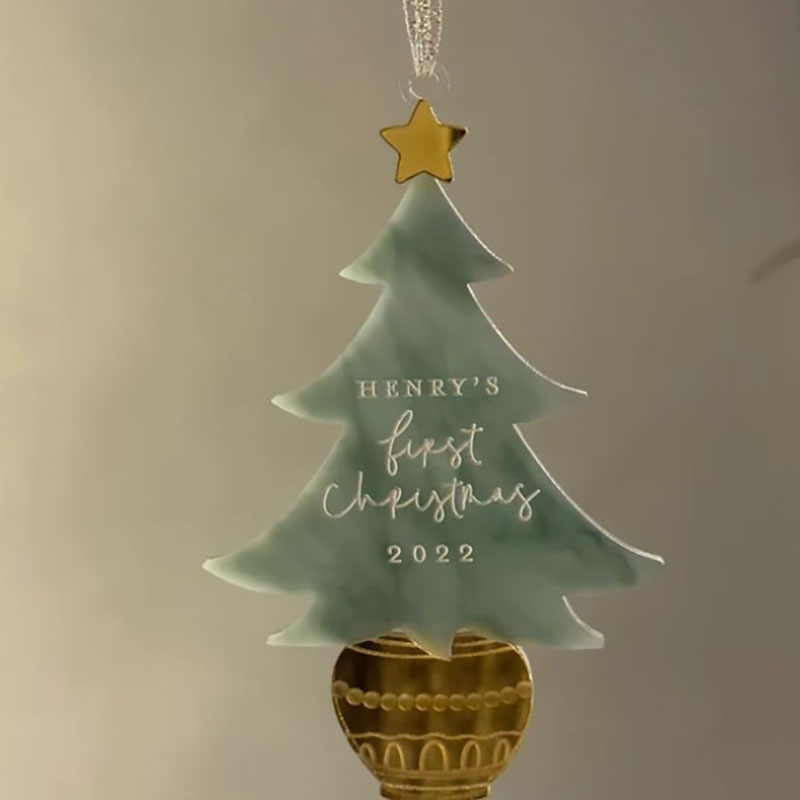 Baby's first Christmas Ornament 2023 Cutest Acrylic Christmas Ornament 