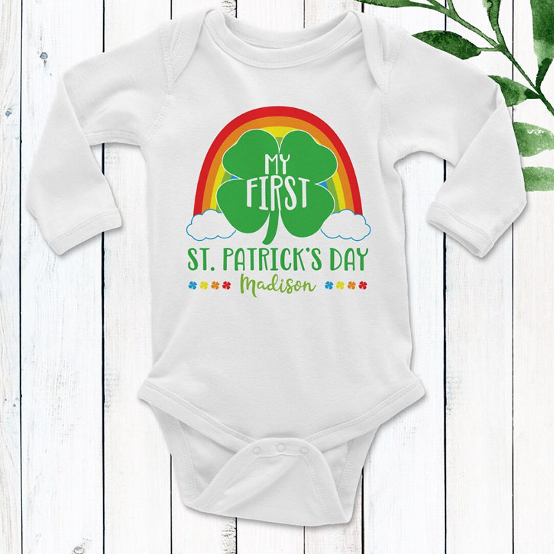 My First St Patricks Day Outfit for Baby Onesie