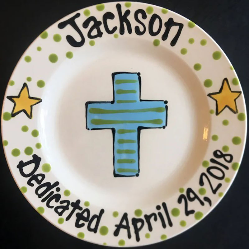 Personalized Baptism Custom Name with Cross - Great Baptism Gift