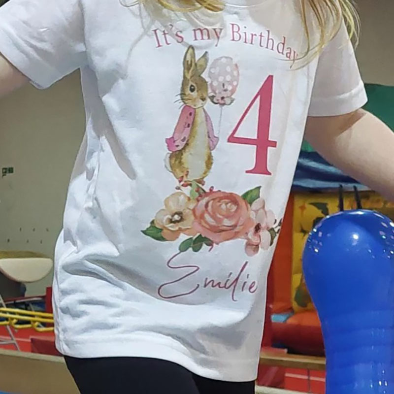 Personalised Flopsy Rabbit Peter Baby Onesie