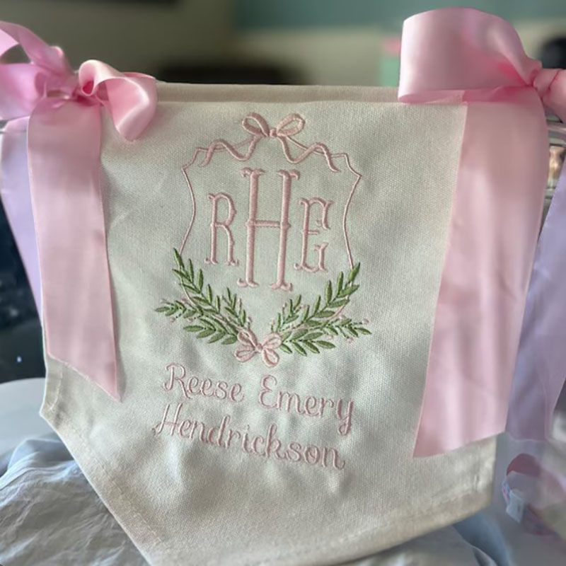 Custom Baby Welcome Banner Baby Shower with BOWS
