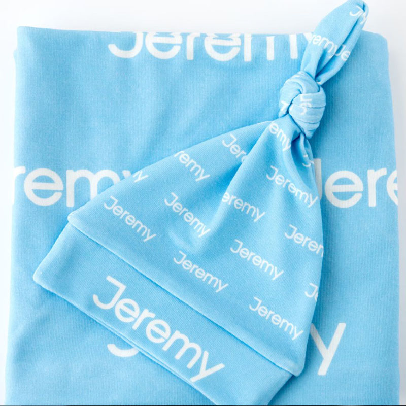 Personalized Newborn Swaddle Baby Name Blanket