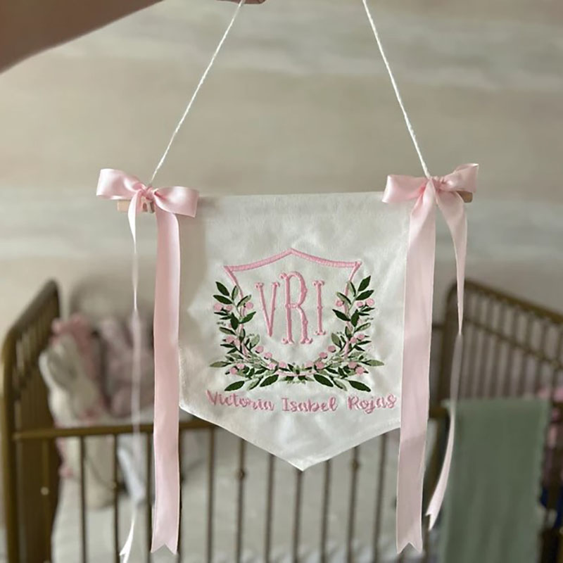 Welcome baby hospital banner with BOWS Baby Pennant