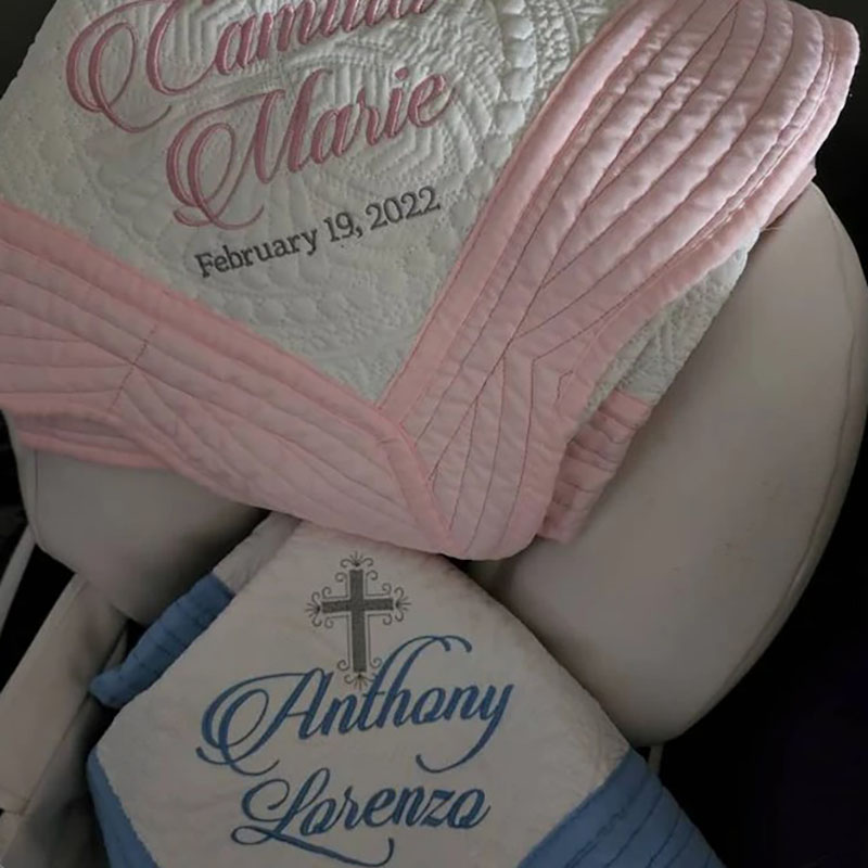 Personalized Baptism Gift Blanket Baby Gift