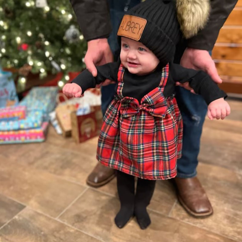 Custom Kid Hat with Double Pom Pom Custom Name Winter Hat