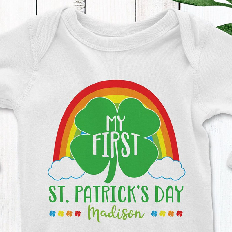 My First St Patricks Day Outfit for Baby Onesie