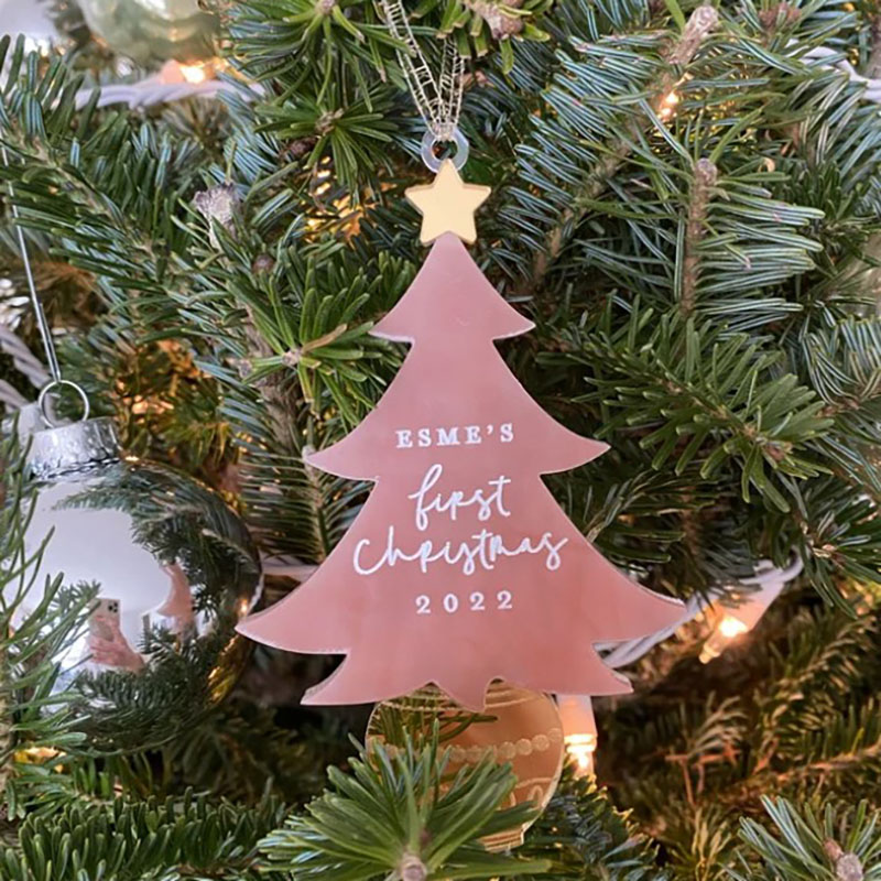 Baby's first Christmas Ornament 2023 Cutest Acrylic Christmas Ornament 