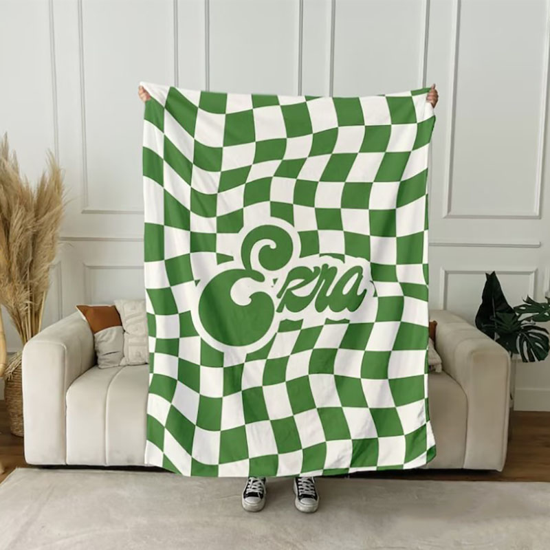 Personalized Vintage Rustic Style Blanket with Name Birthday Anniversary Gift
