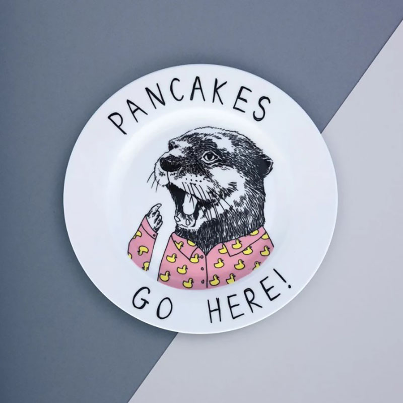 Are We Having Pancakes Pancakes Go Here Side Plate Baby or Family Gift