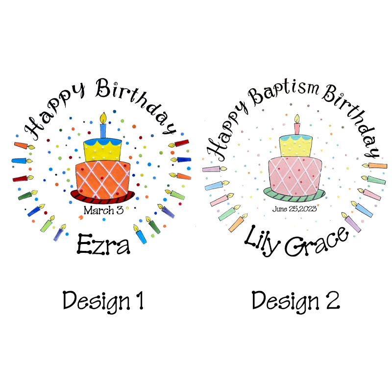 Custom Name Personalized Birthday Cake Plate & Mug Easter Gift 