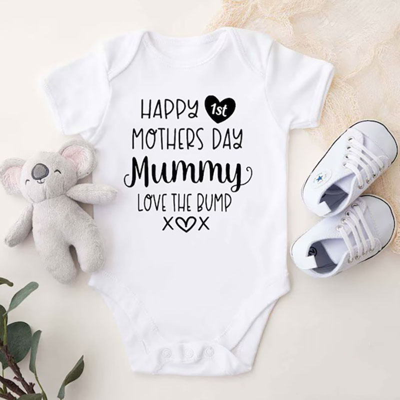 Happy First Mothers Day Baby Bodysuit Personalised Gift for Mummy 
