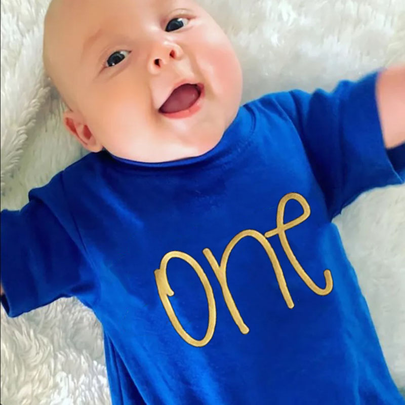 Personalized Minimalist One Gold Shorts Slim Fit Romper