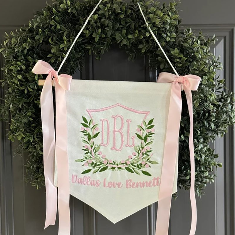 Welcome baby hospital banner with BOWS Baby Pennant