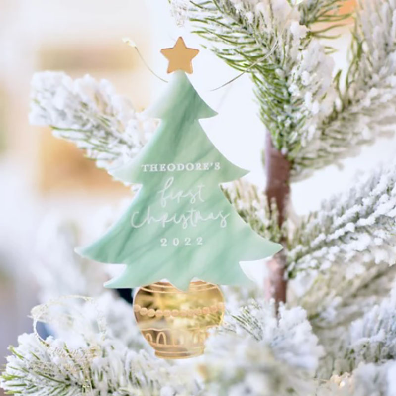 Baby's first Christmas Ornament 2023 Cutest Acrylic Christmas Ornament 