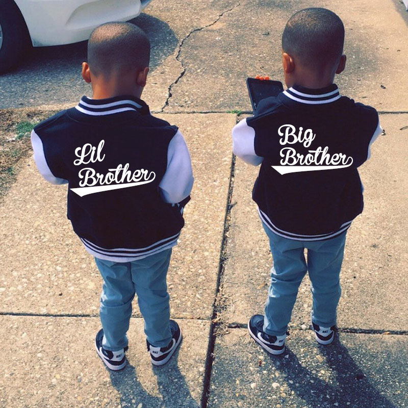 Personalized Varsity Jacket for Big Bro Lil Sis Custom Sports Jacket
