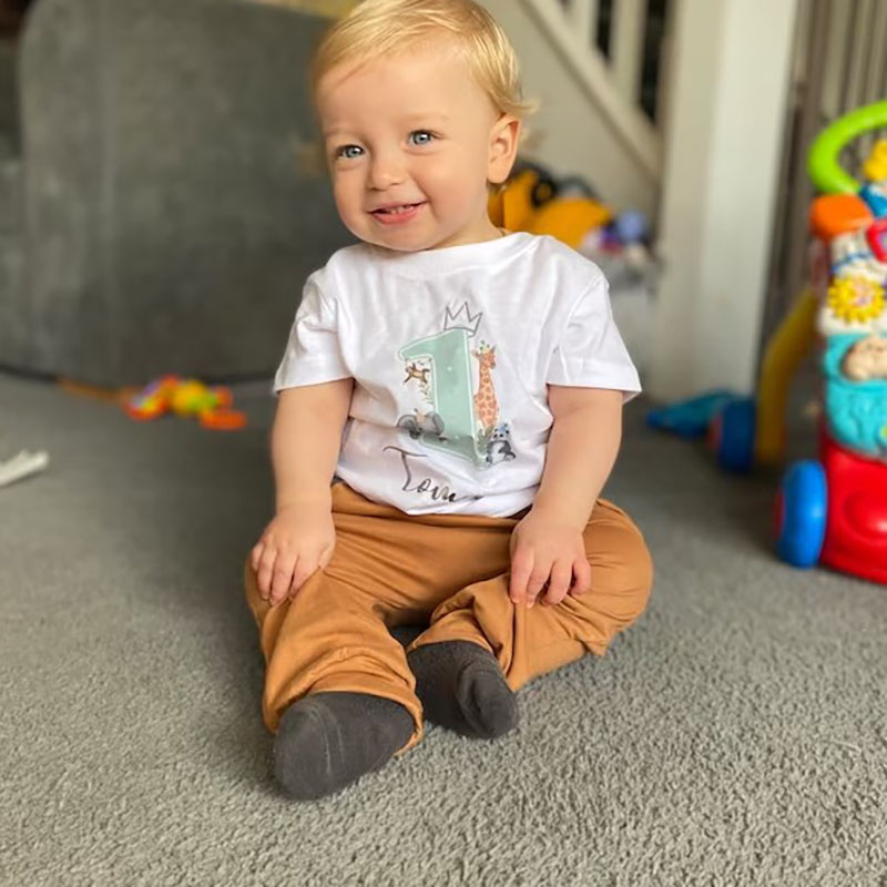 Personalised Safari Jungle theme1st Birthday Party Children's T-shirt