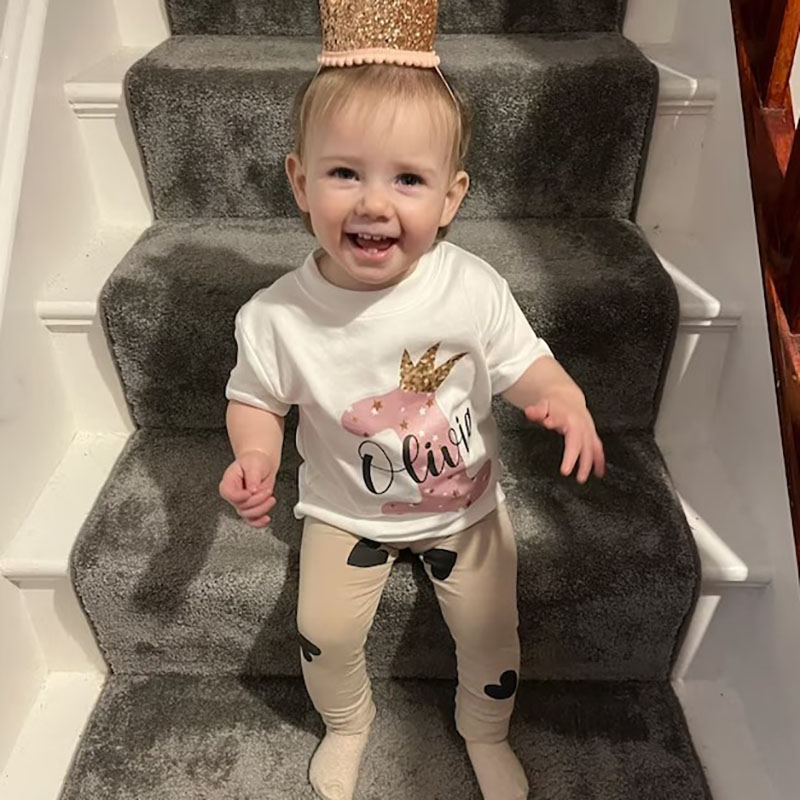 Personalised Crown Birthday T-shirts Custom Birthday Keepsake T-shirt