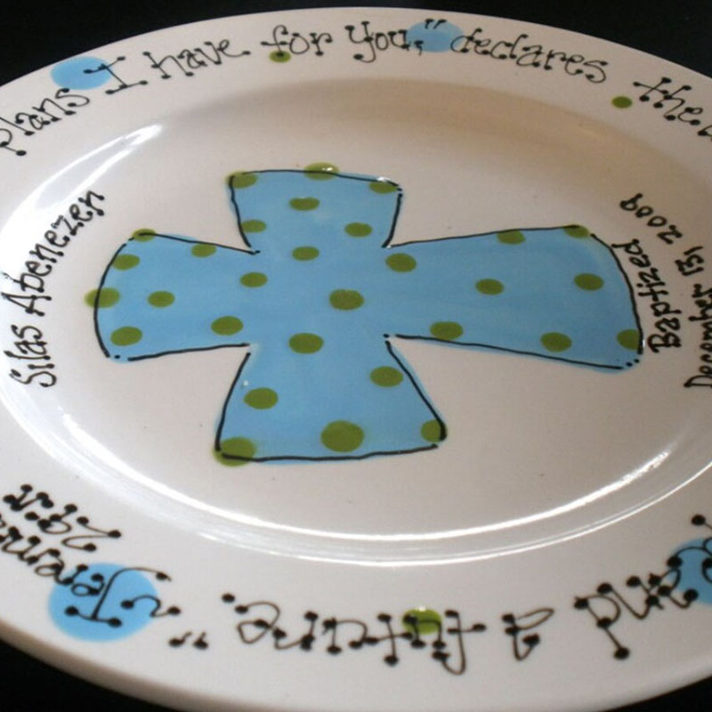 Personalized Baptism Custom Name with Cross - Great Baptism Gift