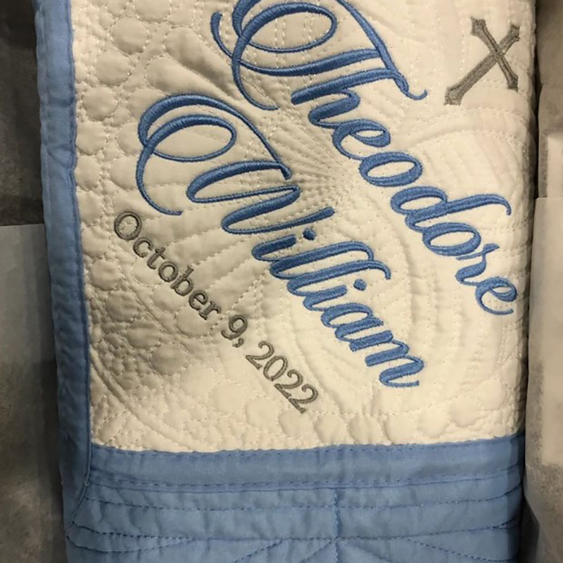 Personalized Baptism Gift Blanket Baby Gift