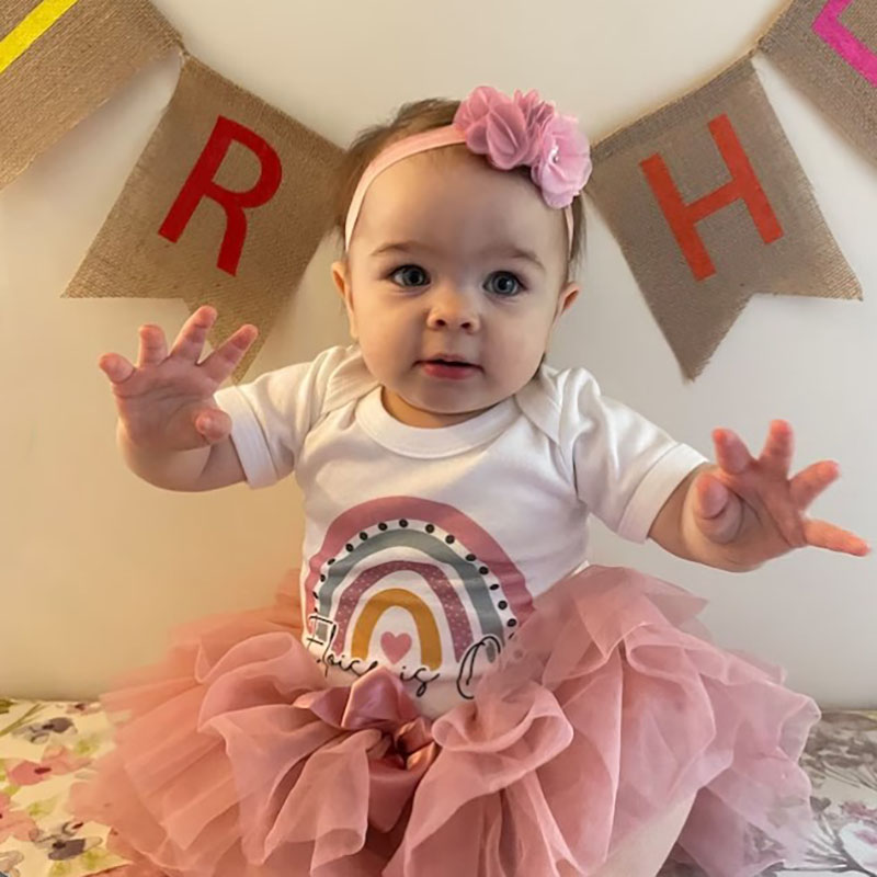 Baby Girls 1st First Birthday Outfit Cake Smash Set Tutu Skirt