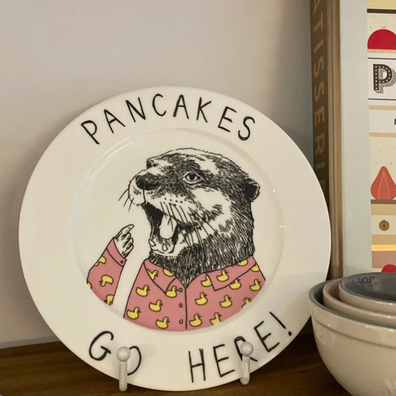 Are We Having Pancakes Pancakes Go Here Side Plate Baby or Family Gift