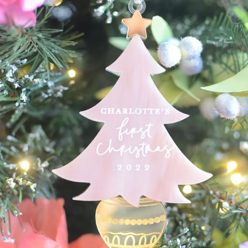 Baby's first Christmas Ornament 2023 Cutest Acrylic Christmas Ornament 