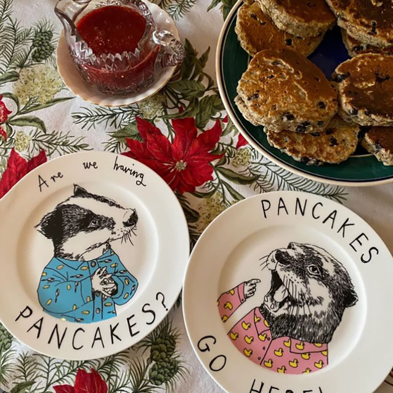 Are We Having Pancakes Pancakes Go Here Side Plate Baby or Family Gift