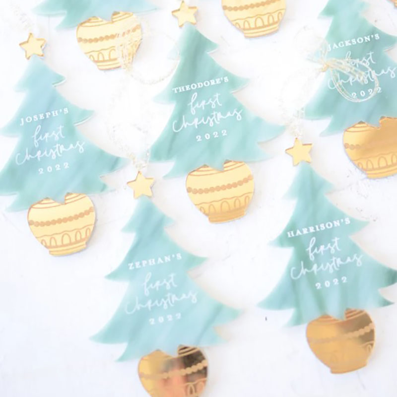 Baby's first Christmas Ornament 2023 Cutest Acrylic Christmas Ornament 