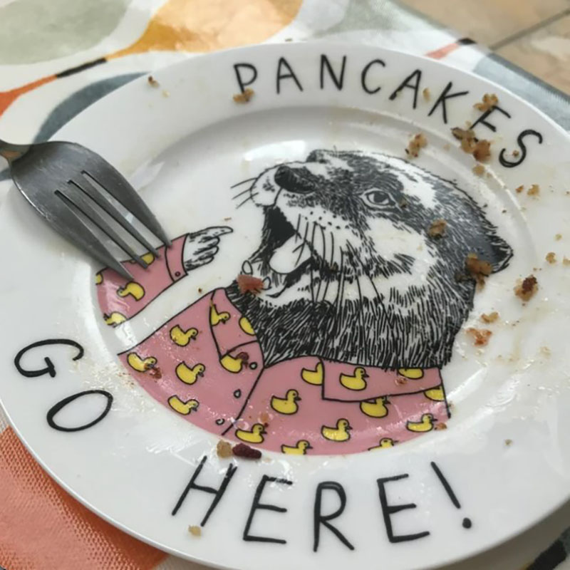 Are We Having Pancakes Pancakes Go Here Side Plate Baby or Family Gift