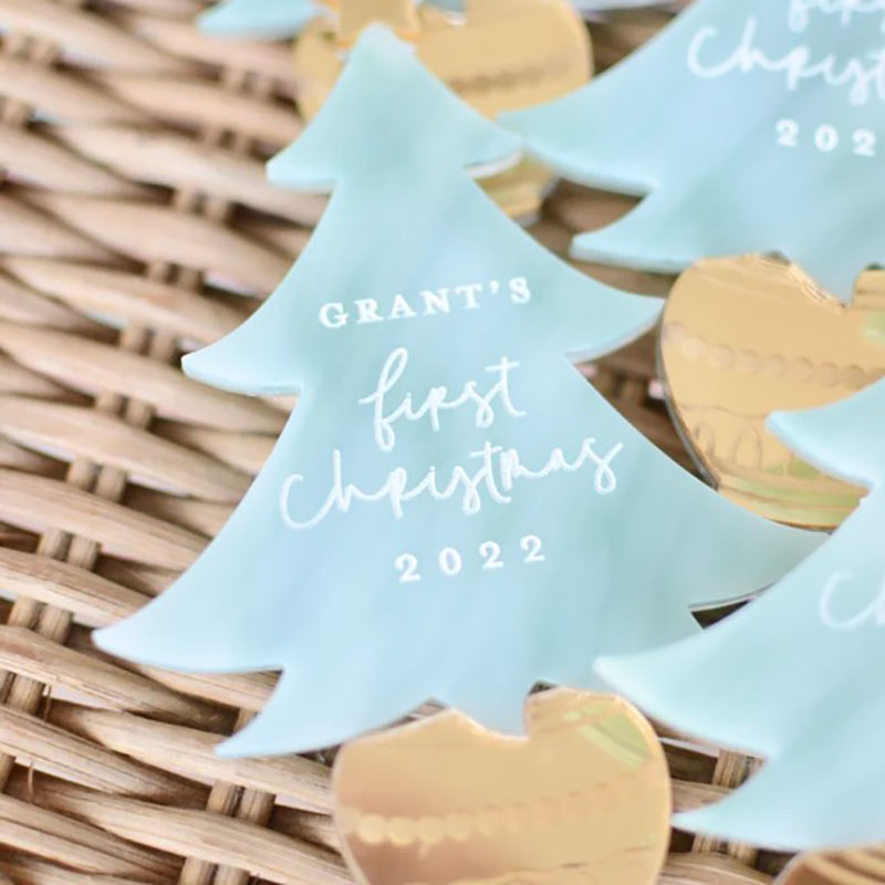 Baby's first Christmas Ornament 2023 Cutest Acrylic Christmas Ornament 