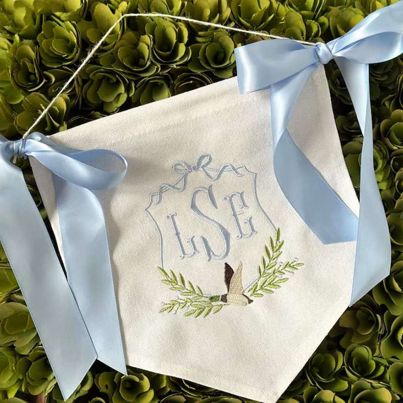 Custom Baby Welcome Banner Baby Shower with BOWS