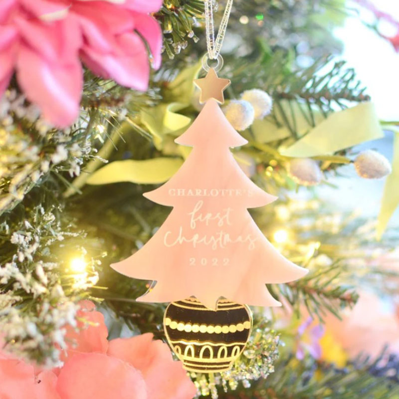 Baby's first Christmas Ornament 2023 Cutest Acrylic Christmas Ornament 