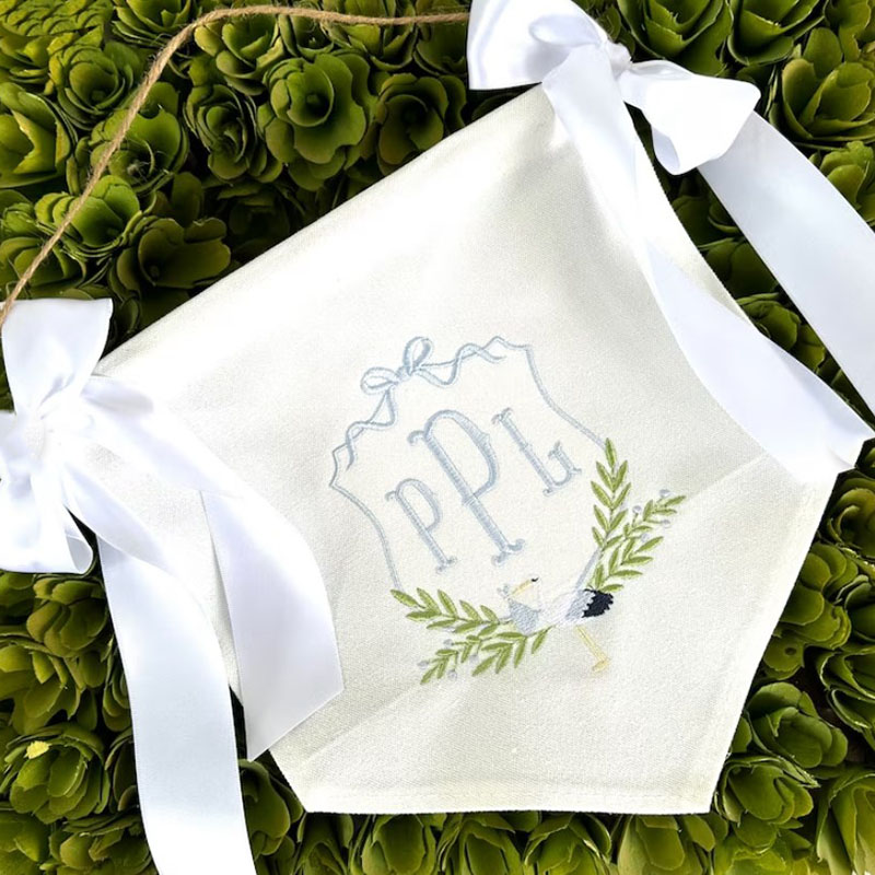 Custom Baby Welcome Banner Baby Shower with BOWS