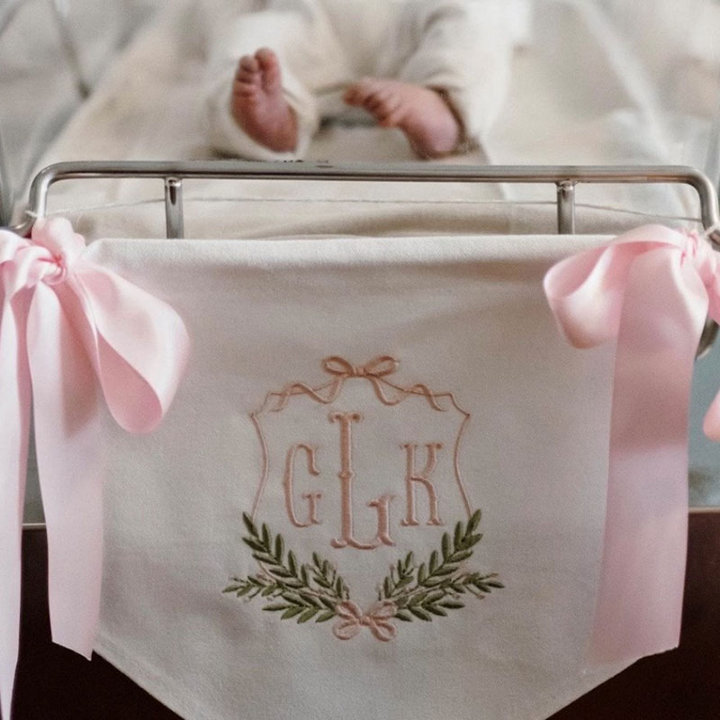 Custom Baby Welcome Banner Baby Shower with BOWS
