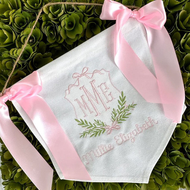 Custom Baby Welcome Banner Baby Shower with BOWS