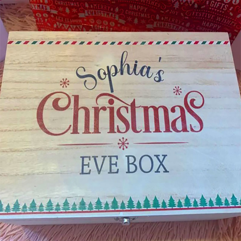 Green Stripe1st Personalised Bodysuit Toy Wooden Christmas Eve Box